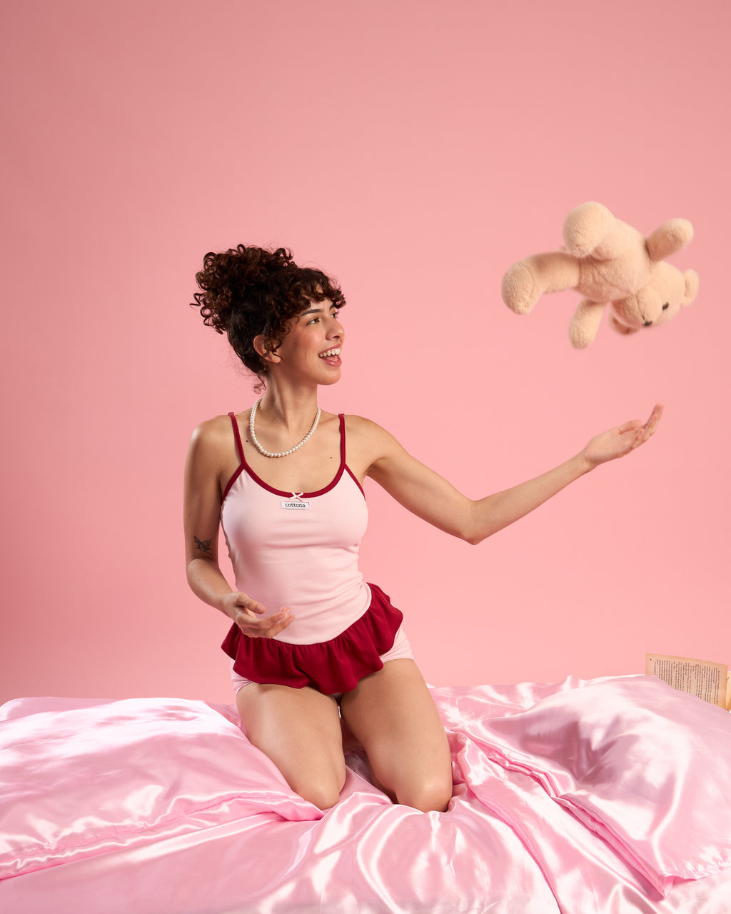 Monoskirt Soulmate Rosa con Rojo (Bicolor)