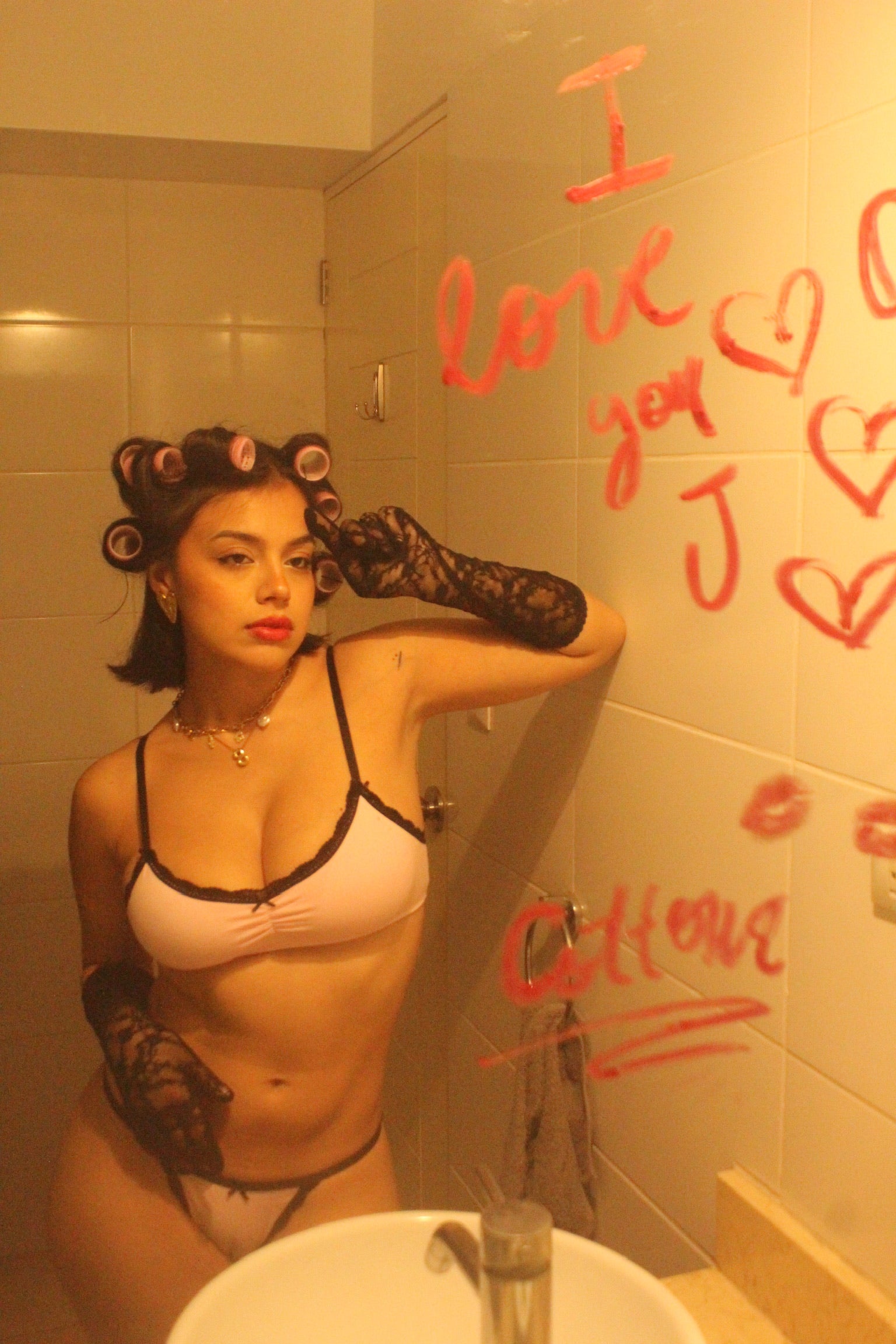 Set Marie - Rosa w/ black